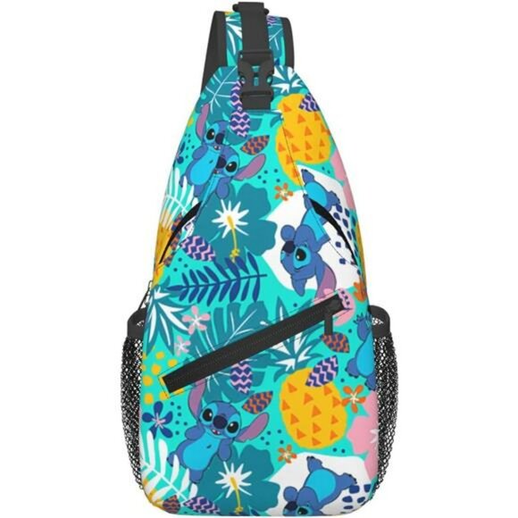 Stitch Sling Bag Crossbody Backpack Travel Hiking Chest Shoulder Daypack Unisex - Picture 1 of 8
